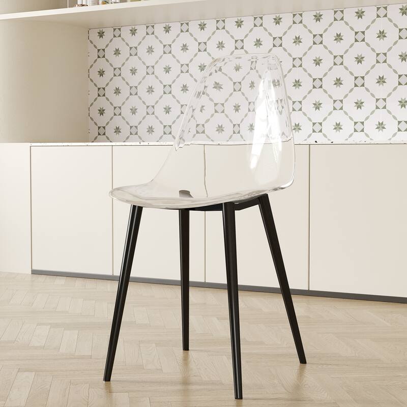 Modern Kitchen Transparency Dining Room Chairs Set of 6