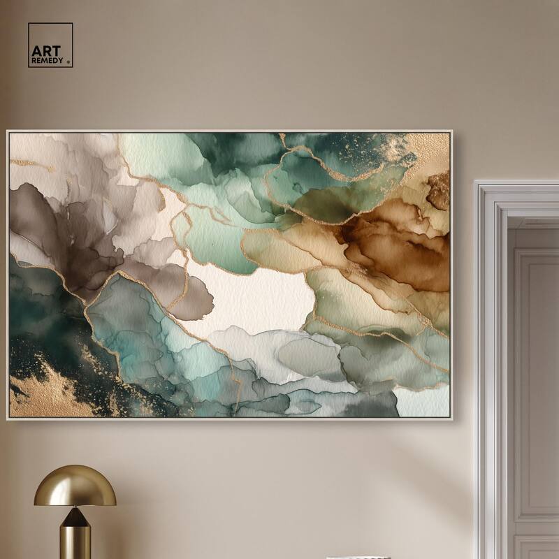 Golden Estuary II Canvas by Art Remedy