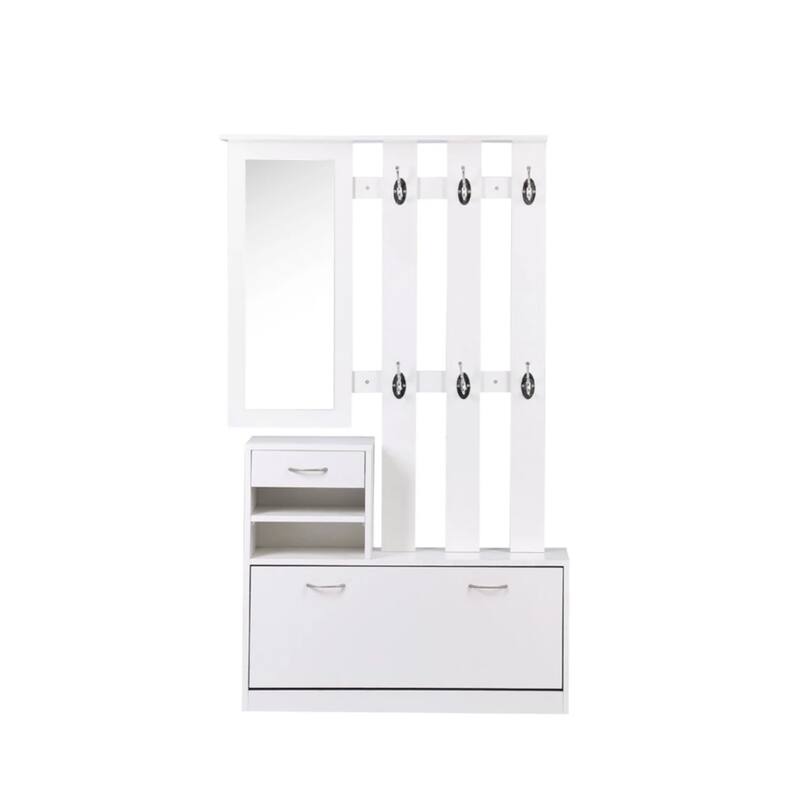 Combination Model Gate Cabinet with Shoe Cabinet, Hang Shelf, Mirror