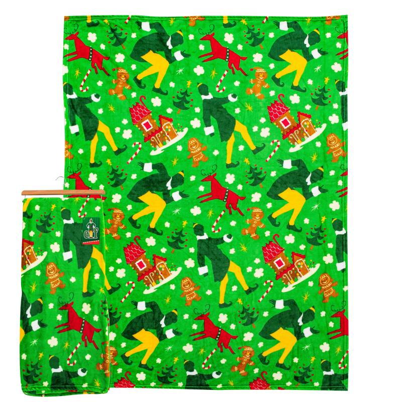 Warner Brothers Elf Busy Elf Silk Touch Throw Blanket