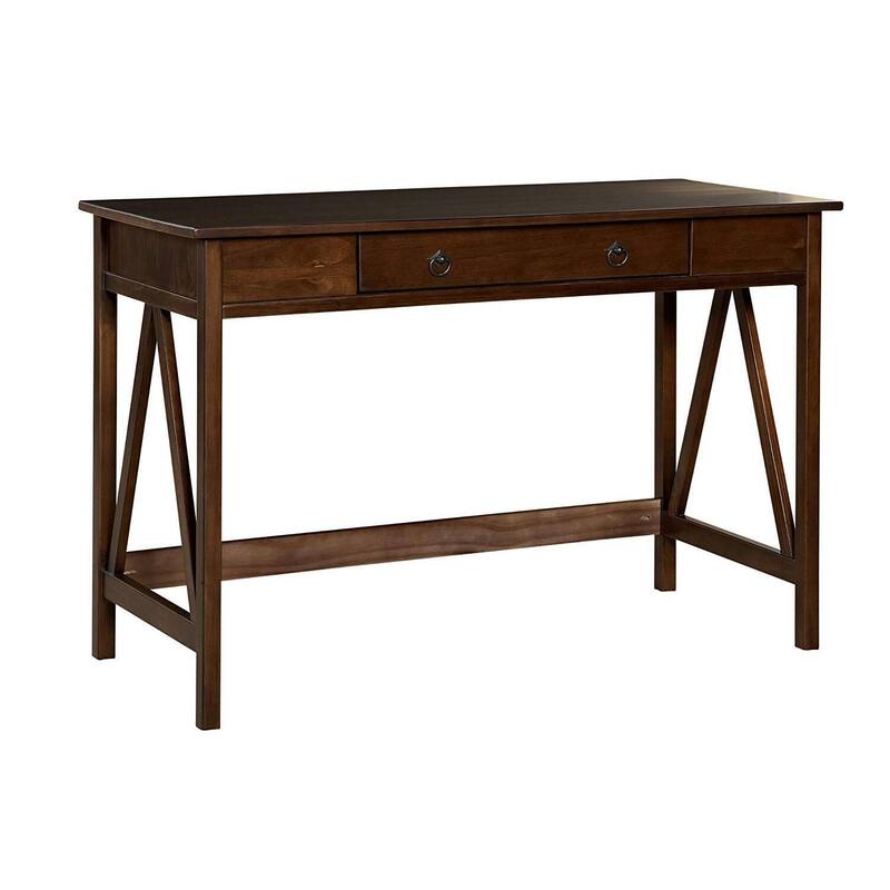 Antique Tobacco Desk with Storage - Console Table with Drawers - Hallway Entryway Table - Living Room Accent Table