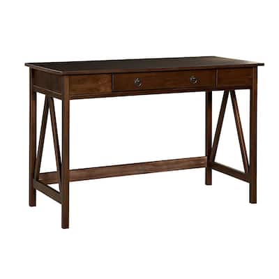 Antique Tobacco Desk with Storage - Console Table with Drawers - Hallway Entryway Table - Living Room Accent Table