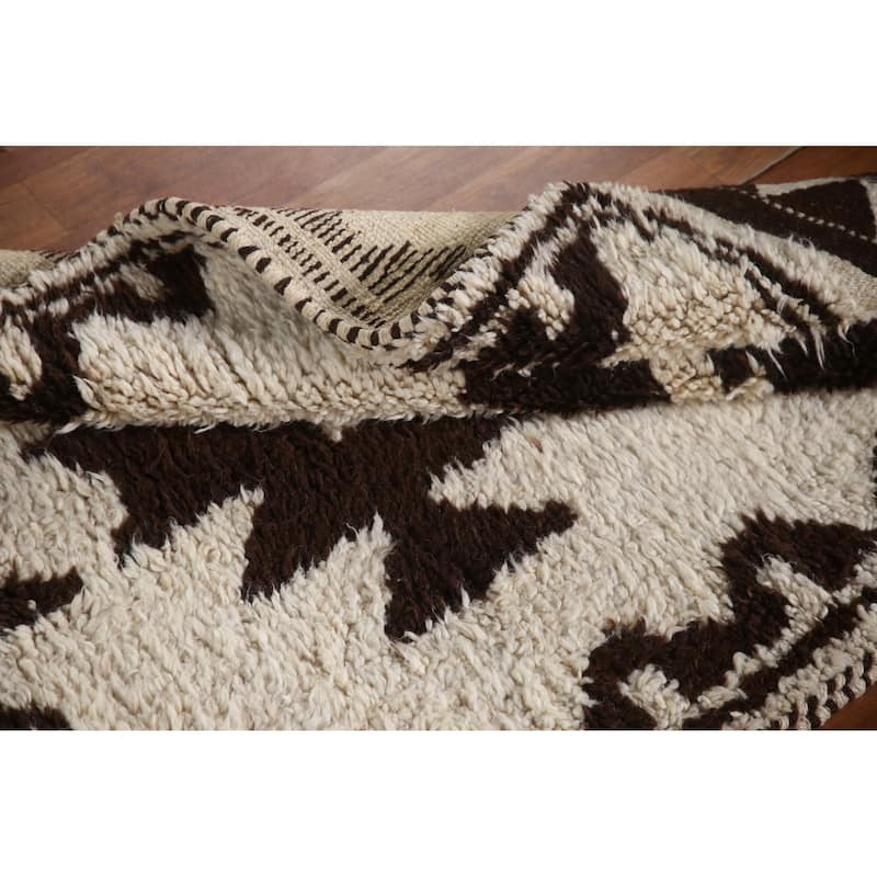 Natural Dye Kurdish Turkish Runner Rug Hand-knotted Wool Carpet - 3'4"x 11'4"