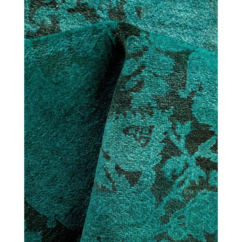 Contemporary Overdyed Wool Hand Knotted Runner - 2' 8" x 13' 0"