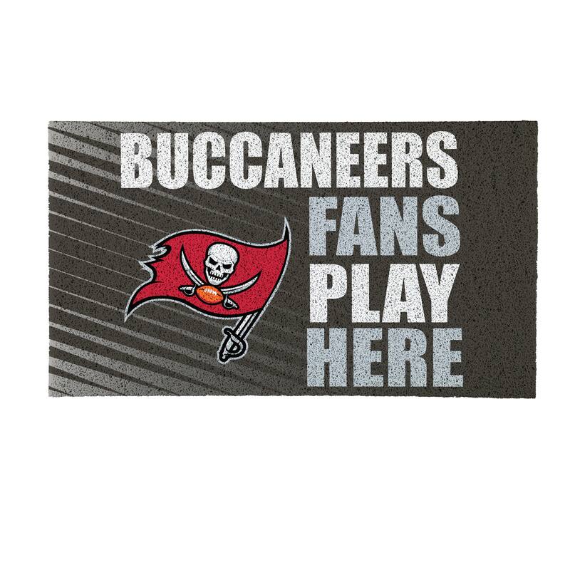 28 in. x 16 in. Tampa Bay Buccaneers "Fans Play Here" PVC Door Mat