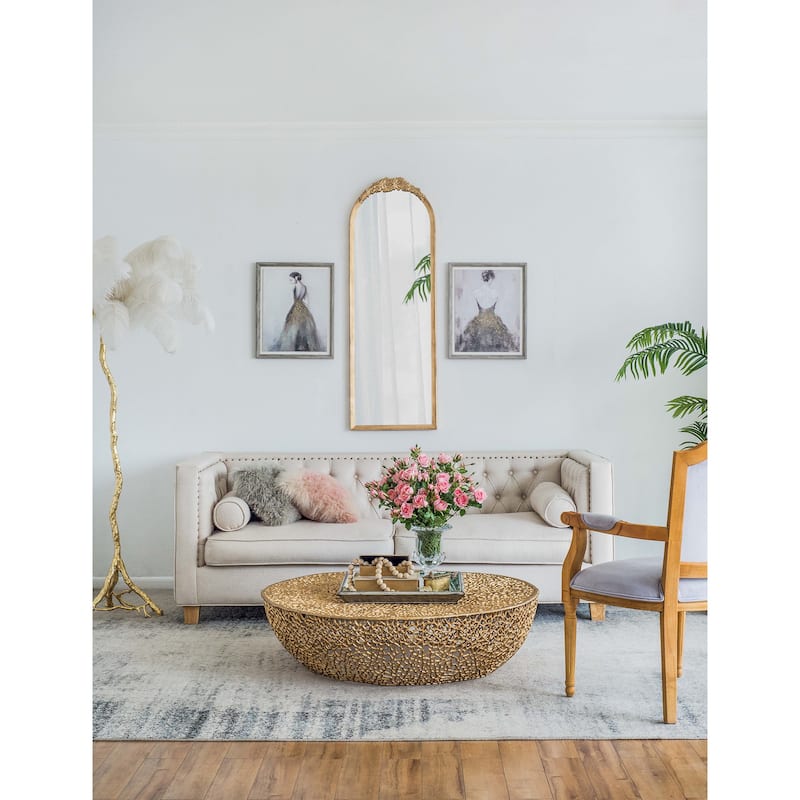 19"x56" Wood Floor Mirror, Full Body Mirror