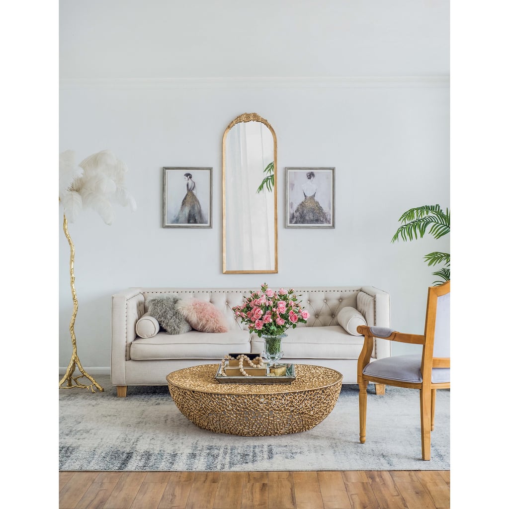 19"x56" Wood Floor Mirror, Full Body Mirror