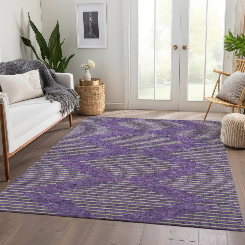Premium Washable Super Soft Global Stripes Mayfield Rug