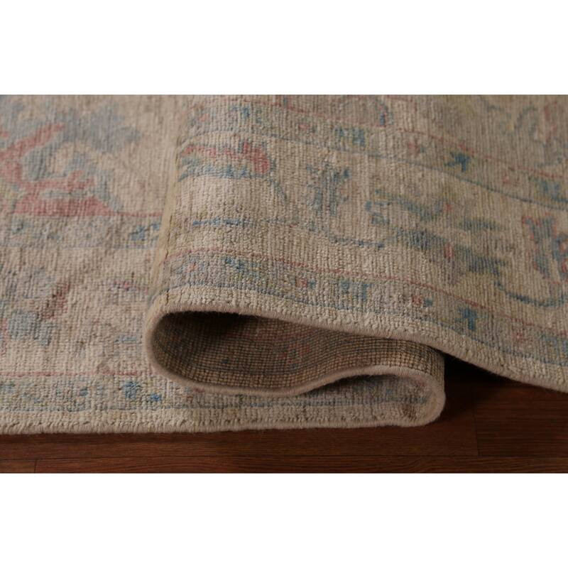 Vegetable Dye Oriental Oushak Turkish Rug Hand-Knotted Wool Carpet - 5'10"x 8'8"