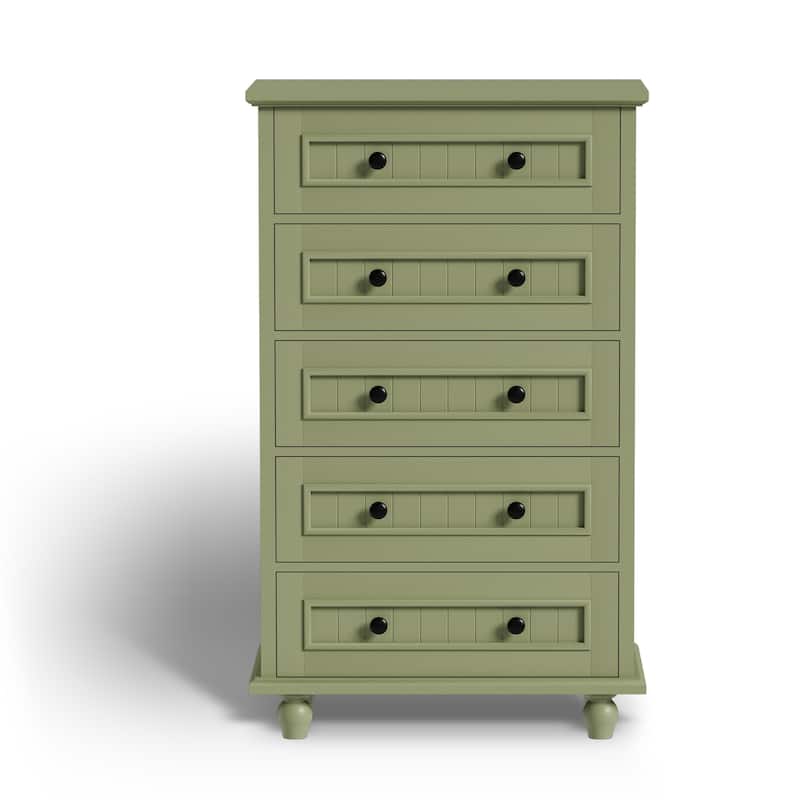 Vintage 5 Drawers Chest Classic Storage Cabinet with Metal Handle