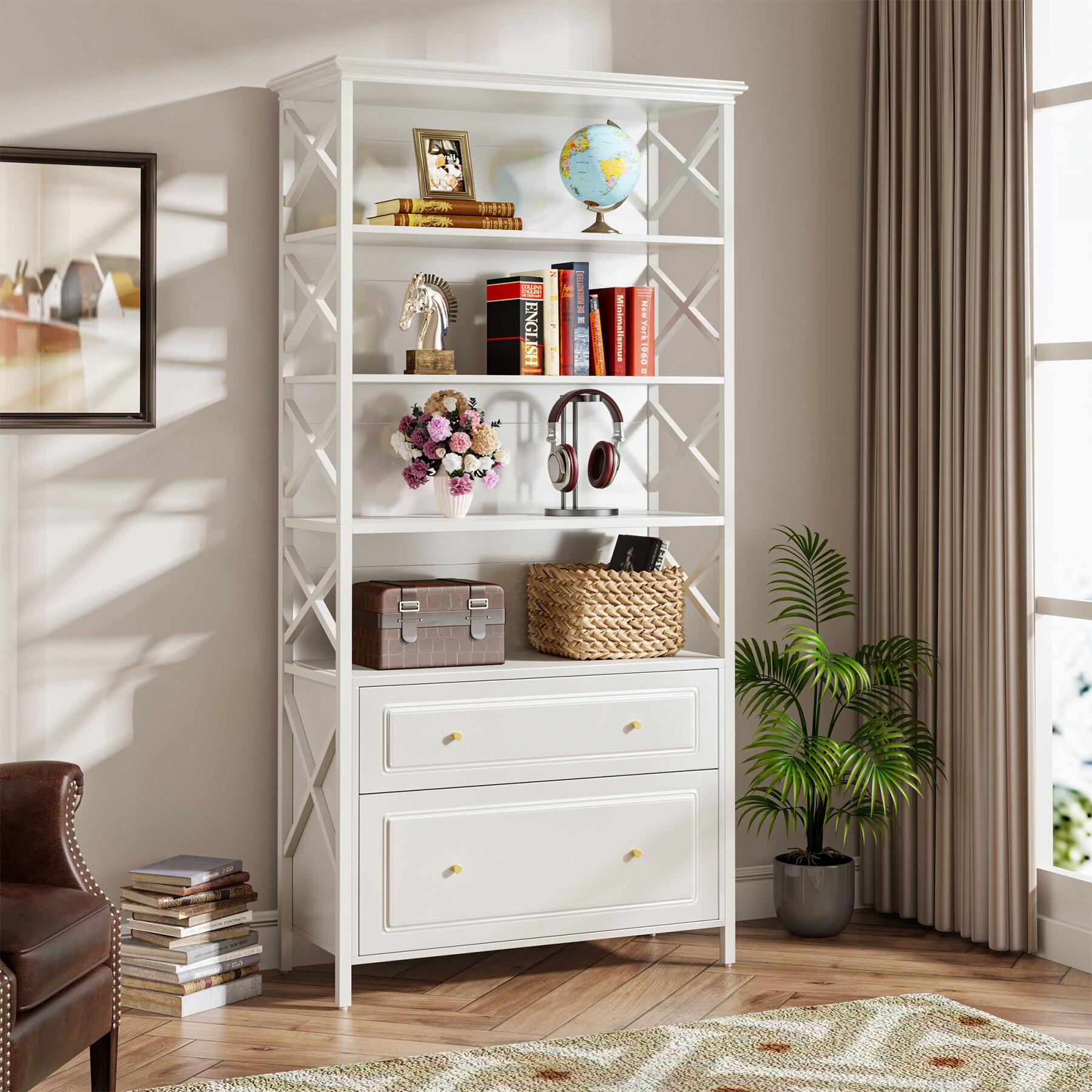 65 inch store tall bookcase