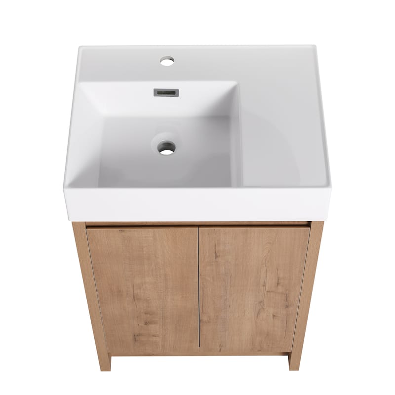 Beingnext 24"/30"/48"/60" Bathroom Vanity with Sink, Freestanding Bathroom Vanity with Soft Close Door