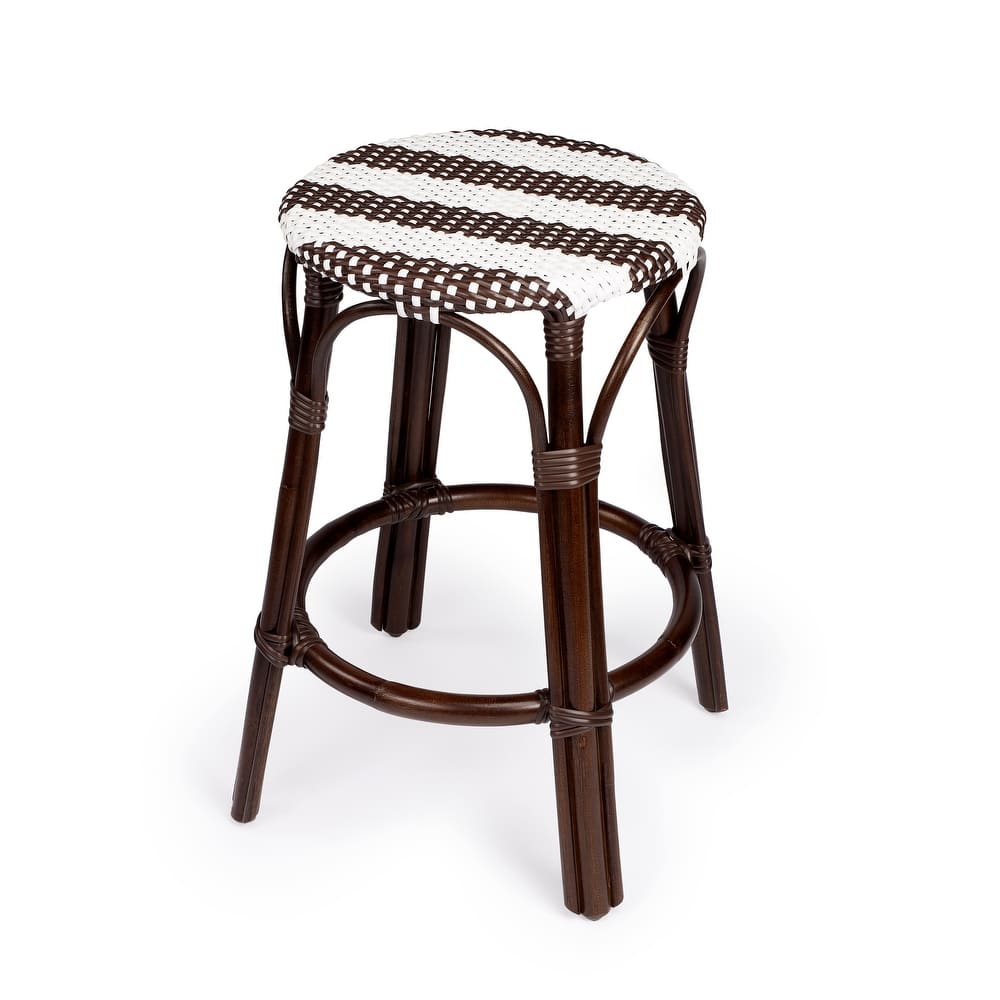 Tobias 24" Rattan Round Counter Stool