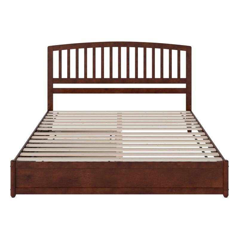 Lucia Platform Bed with Panel Footboard and Twin XL Trundle