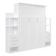 preview thumbnail 5 of 24, Roomfitters Queen/Twin Size Murphy Wall Bed with Shelves, Drawers, LED Lights, Space-Saving Design for Modern Living