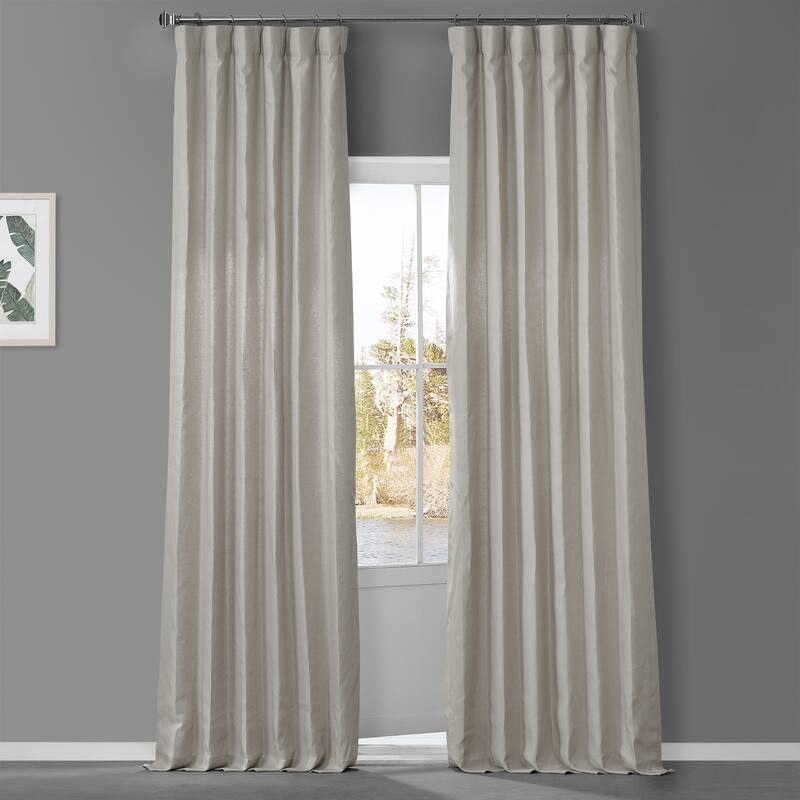 Exclusive Fabrics French Linen Lined Curtain Panel (1 Panel)