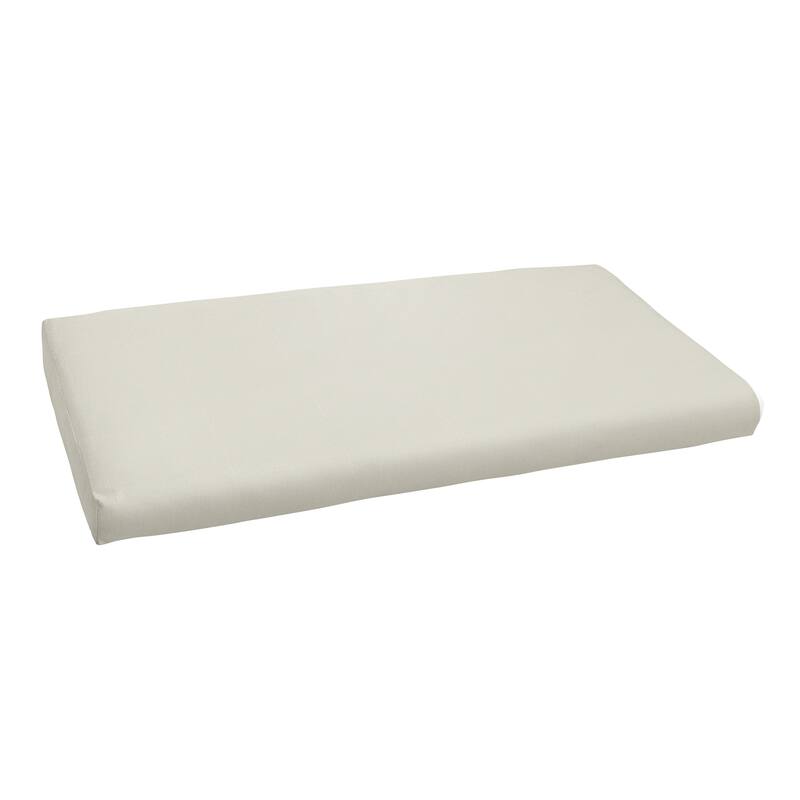 Sorra Home Indoor/Outdoor Solid Round Front Bench Cushion