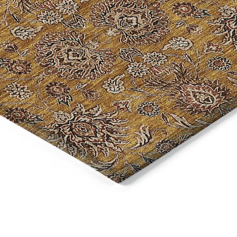 HomeRoots Floral Transitional Rectangle Outdoor Rug
