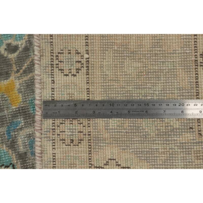 Hand Knotted Oriental 100% Wool Carpet Traditional Medallion Oranges & Rust Tabriz Area Rug - 9' 6'' X 6' 5''
