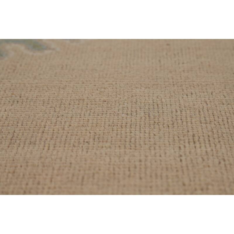 Hand Knotted Oriental 100% Wool Carpet Transitional Medallion Peach Oushak Area Rug - 10' 0'' X 8' 2''