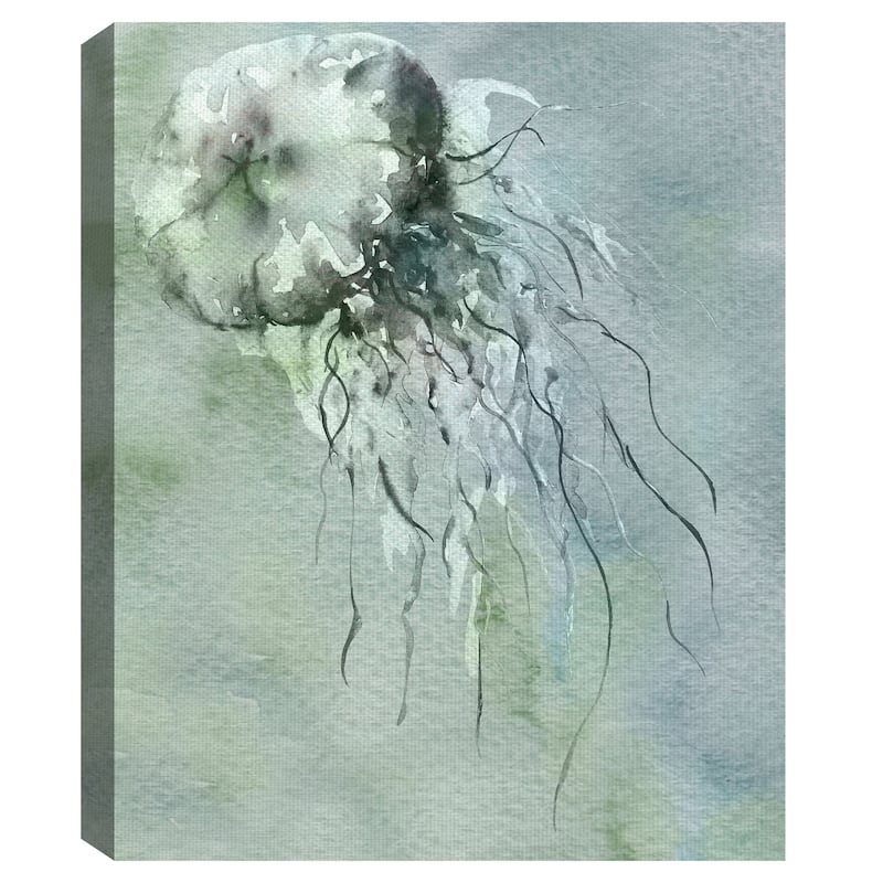 Jellyfish Blue Grey I & III by Brandi Fitzgerald Canvas Art Prints