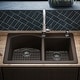 preview thumbnail 46 of 89, Karran Drop-In Quartz 33 in. 1-Hole 60/40 Double Bowl Kitchen Sink Kit