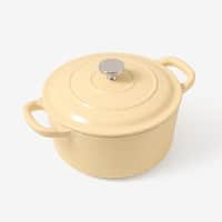 Gibson Home Plaza Cafe Aluminum 4.5 qt Dutch Oven with Soft Touch Handles in Lavender
