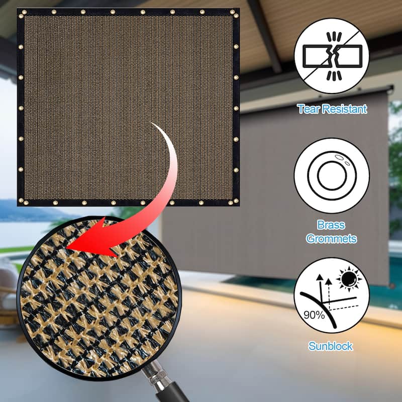 Artpuch Shade Fabric Sun Shade Cloth with Grommets GN08 for Pergola Replacement Shade Cover Canopy