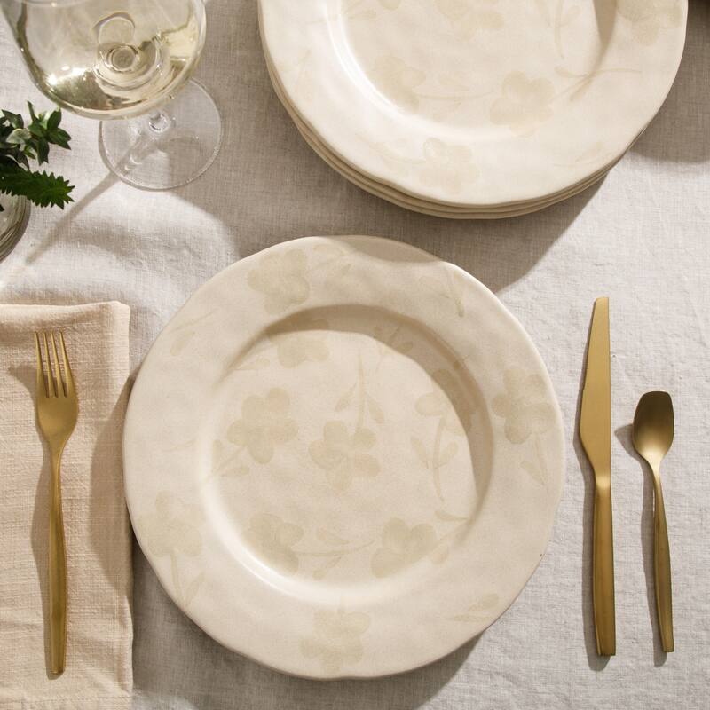 Bloomhouse - 2 Time Oprah's Favorite Things Made in Portugal Porto Petals Floral Hand Painted 10.8 Inch Dinner Plates Set