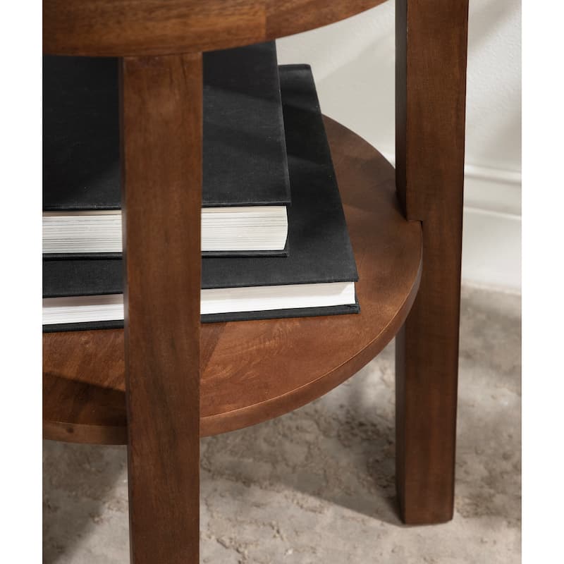 Kate and Laurel Talcott Round Wood Side Table