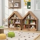 preview thumbnail 7 of 18, Costway Wooden Kids Dollhouse Bookshelf with Open Shelves - See Details