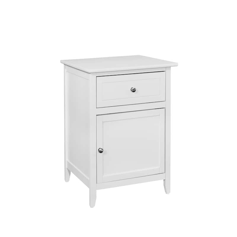 Izzy 1-drawer and Cabinet Wooden Nightstand
