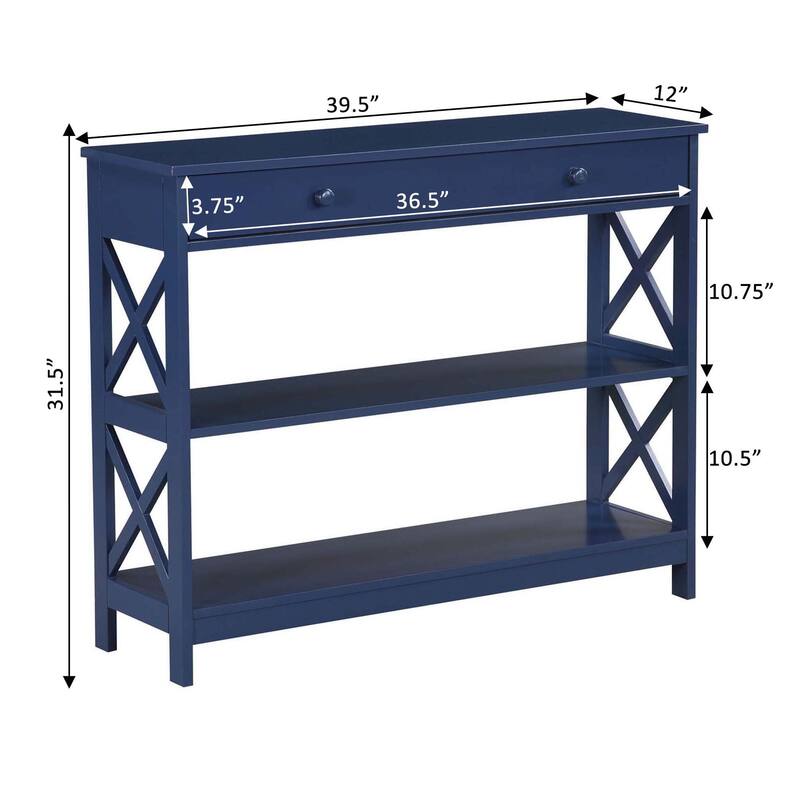 Convenience Concepts Oxford 1 Drawer Console Table with Shelves