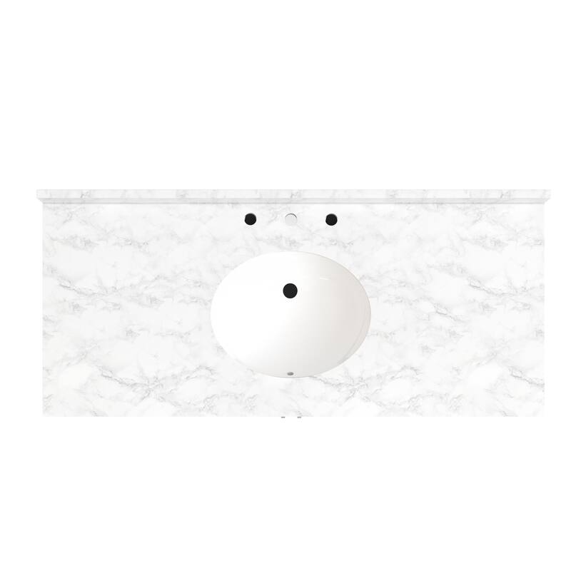 Bathroom Vanity with Marble Countertop without Mirror