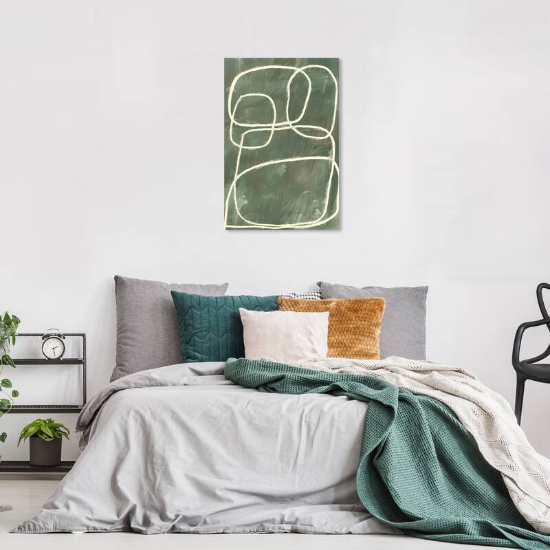 Wynwood Studio Canvas Abstract Like Old School Green and Army Green Modern & Contemporary Wall Art Canvas Print - 24 x 16