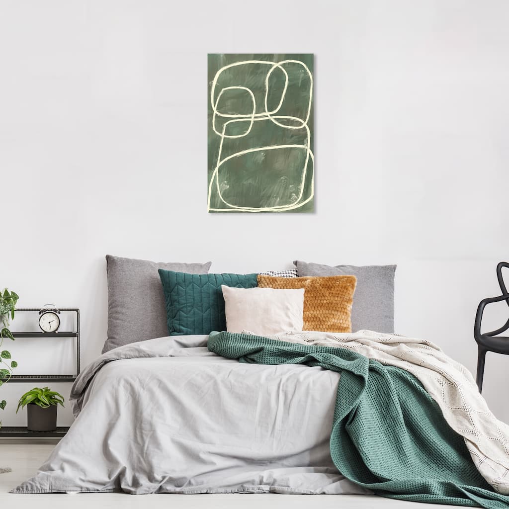 Wynwood Studio Canvas Abstract Like Old School Green and Army Green Modern & Contemporary Wall Art Canvas Print