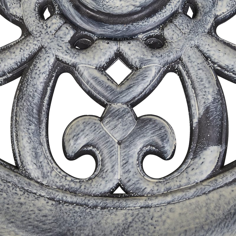 Javlergo 28" Pedestal Outdoor Bird Bath for Outside Vintage Bronze Polyresin Lightweight Antique