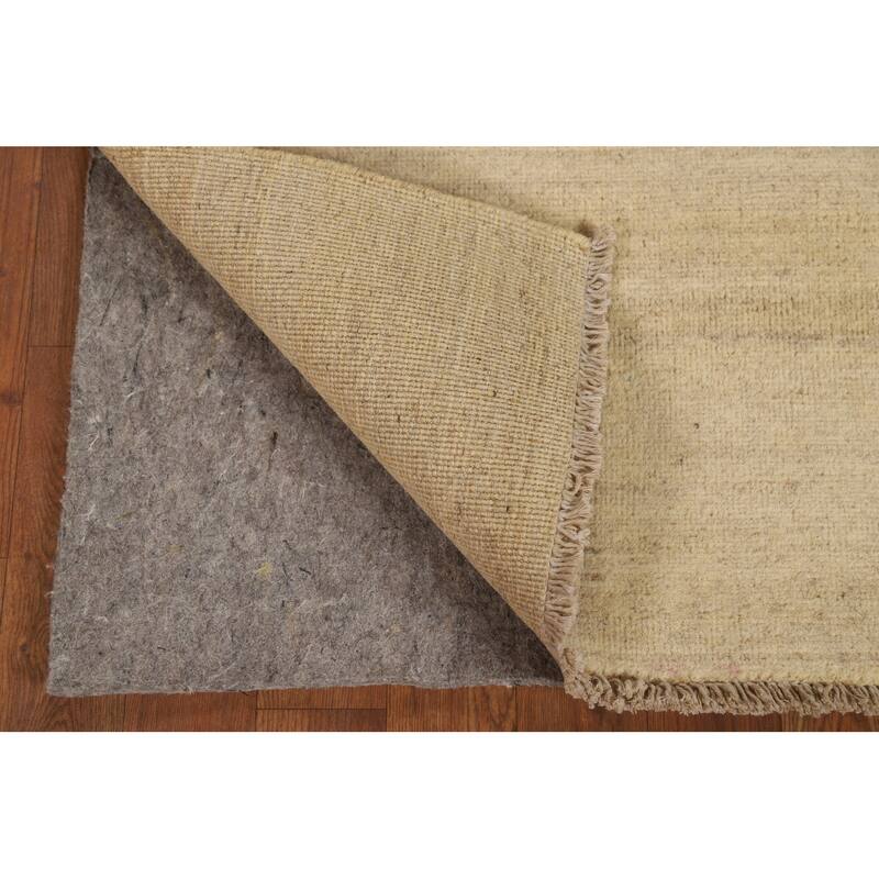 Contemporary Gabbeh Oriental Foyer Rug Hand-Knotted Solid Wool Carpet - 2'2"x 3'0"