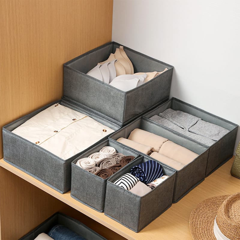 8-in-1 Foldable Underwear Storage Basket - Drawer-Style Organizer for Clothes, Compact & Portable for Indoor & Outdoor Use(Maybe