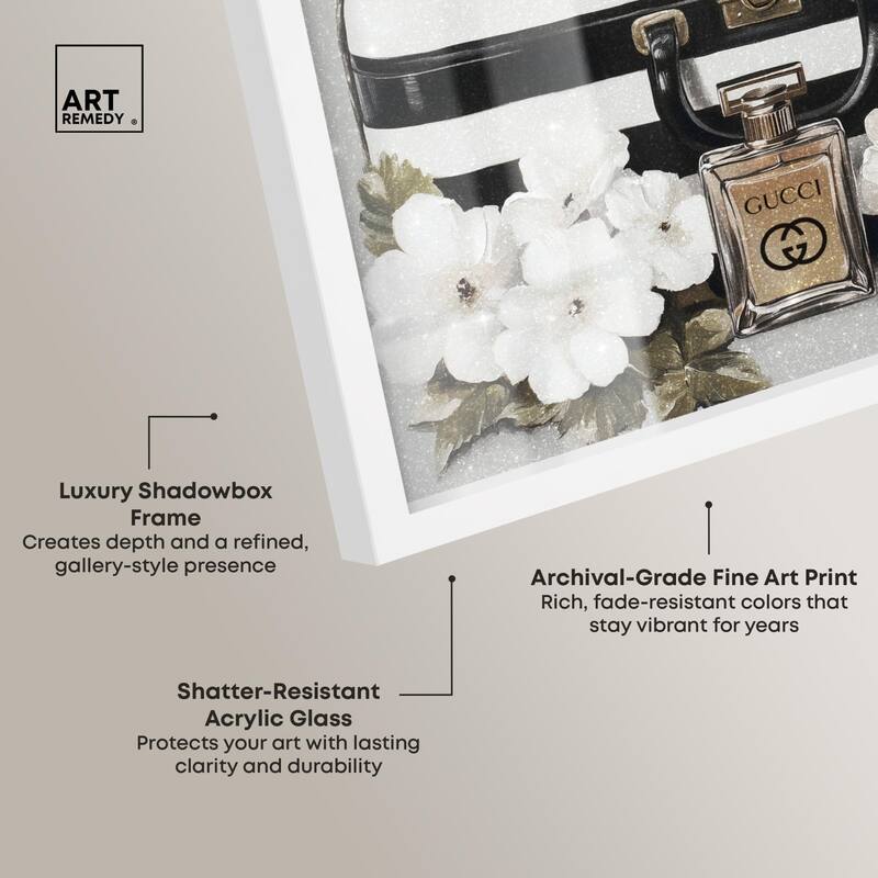 Doxxie Luggage Flowers Shadowbox by Art Remedy