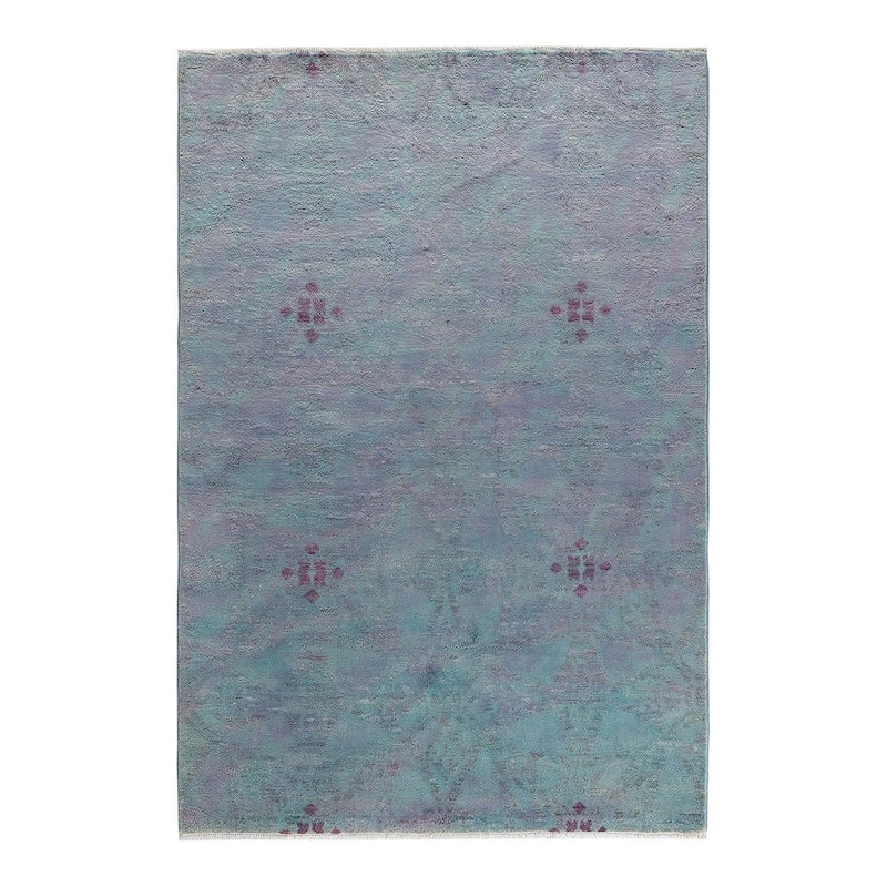 Vibrance, One-of-a-Kind Handmade Area Rug - Gray, 4' 2" x 6' 1" - 4' 2" x 6' 1"