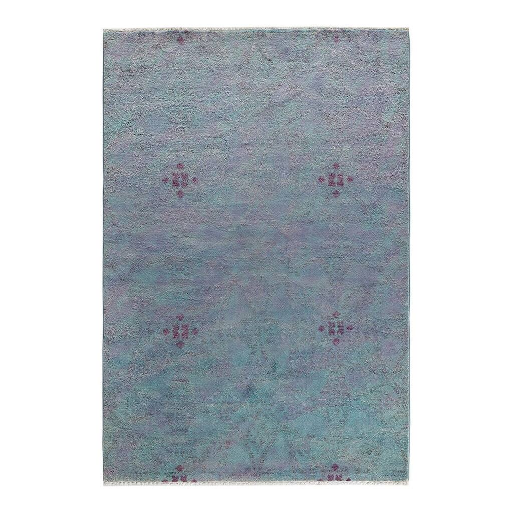Vibrance, One-of-a-Kind Handmade Area Rug - Gray, 4' 2" x 6' 1" - 4' 2" x 6' 1"