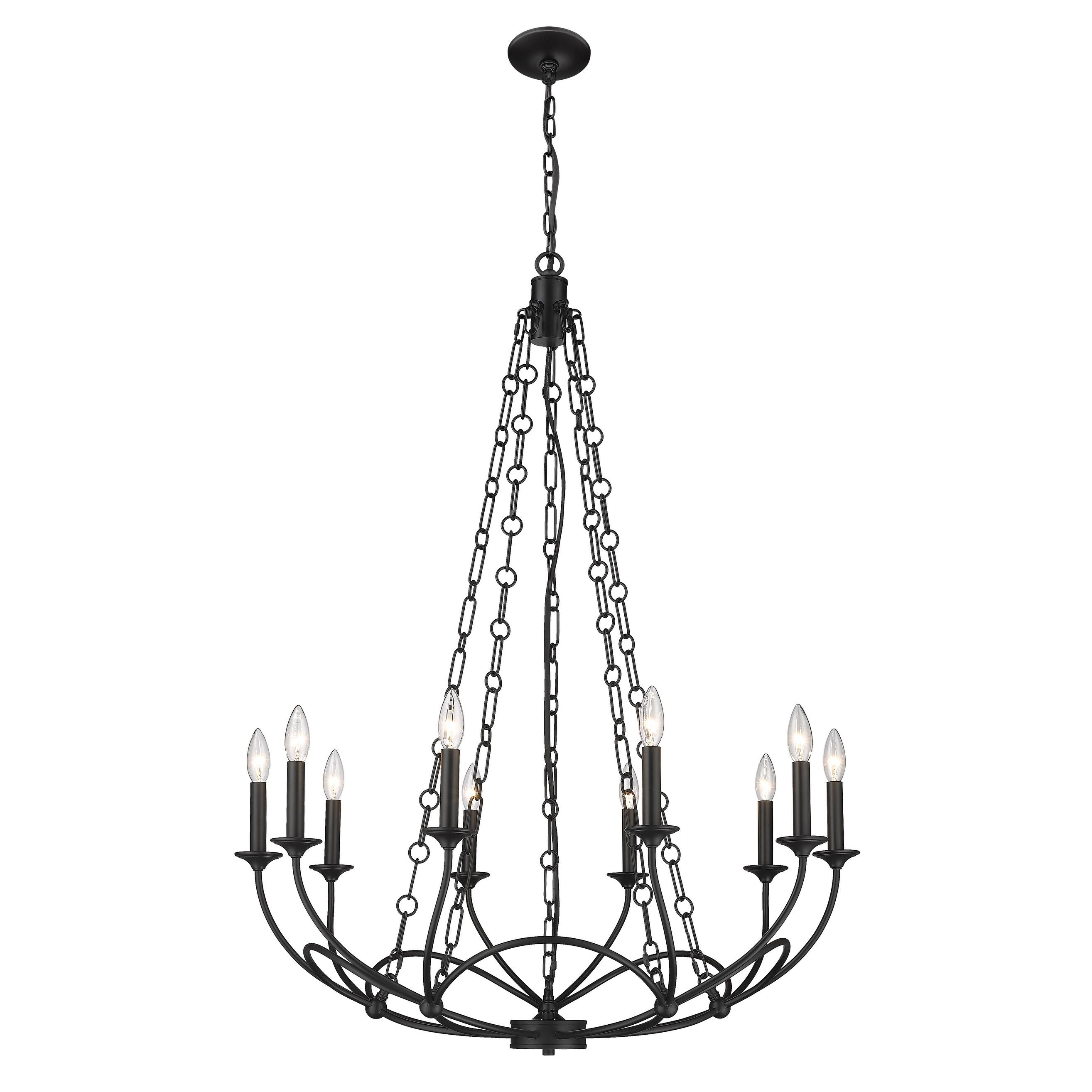 Arabella 10 Light Chandelier Matte Black Bed Bath & Beyond 37075758