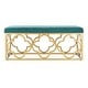 preview thumbnail 17 of 27, SAFAVIEH Fleur Moroccan Glam Velvet Rectangle Bench - 44.5" x 16.5" x 19"