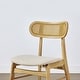 preview thumbnail 17 of 17, Spruce & Spring Modern Upholstered Dining Chair with Handwoven Rattan Back