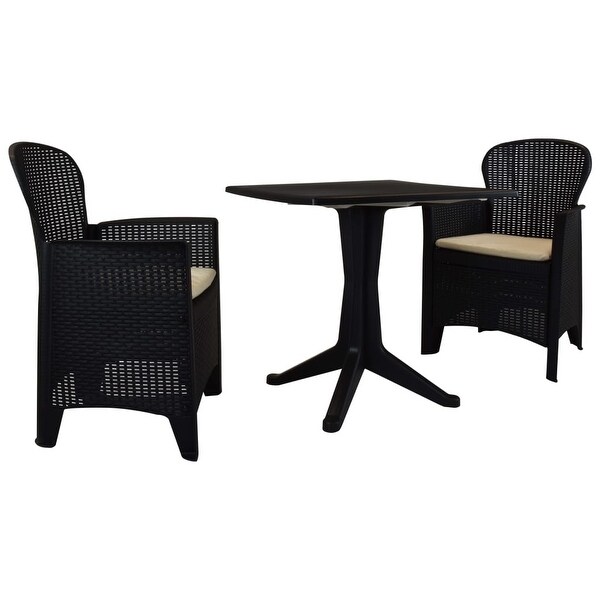 Plastic rattan bistro set deals