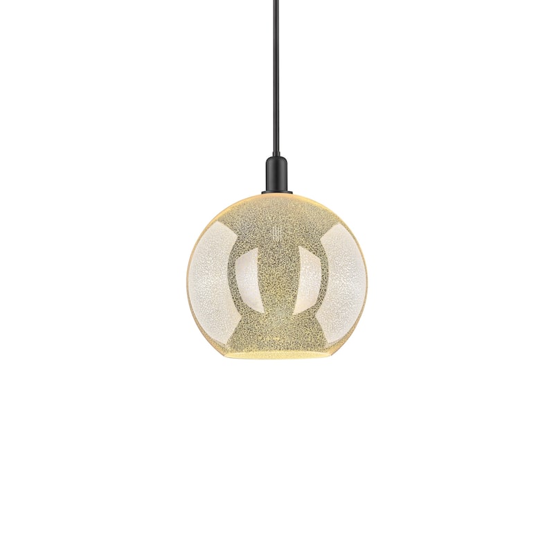 Innovations Lighting 716-1S-15-12 Athens Pendant Athens 12" Wide - Matte Black / Mercury