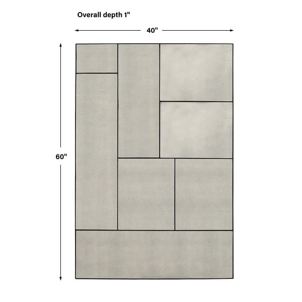 Uttermost 09898 Puzzle Piece 40" W x 60" H Rectangular Framed Bathroom