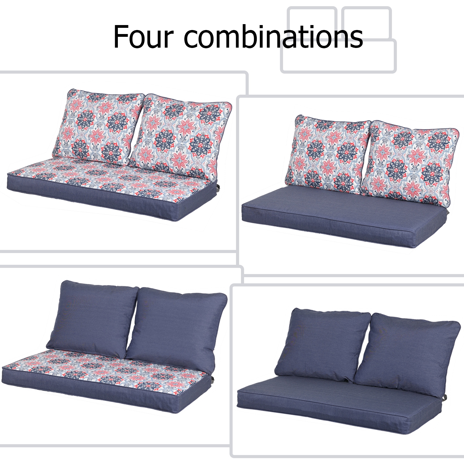 46 inch outdoor deals loveseat cushion