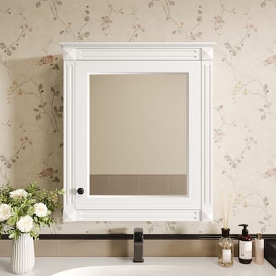 24'' x 27'' Wall Mounted Bathroom Storage Cabinet with Mirror